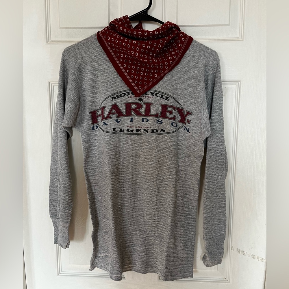 Harley-Davidson Gray Waffle Long Sleeve